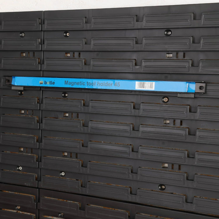 botle 3 x Magnetleiste Werkzeug Metallstreifen Länge 60 cm Schwarz Werkzeughalter Starker Magnet, Fü