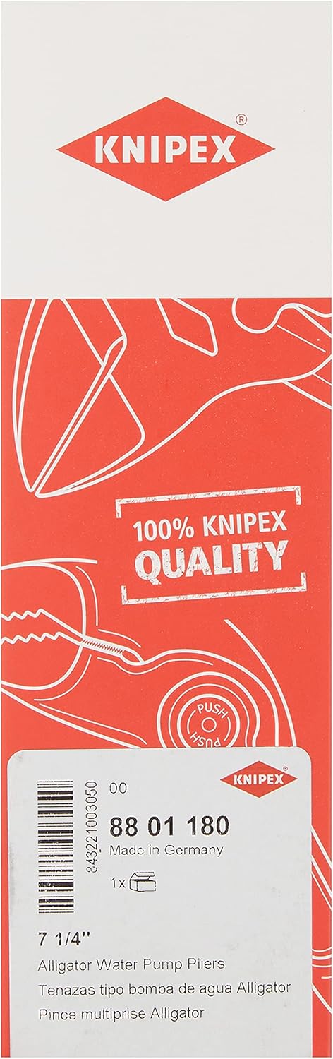 KNIPEX 8801180 Handwerkzeug, Gemischt, schwarz/red, 7 1/4-Inch, 7 1/4-Inch