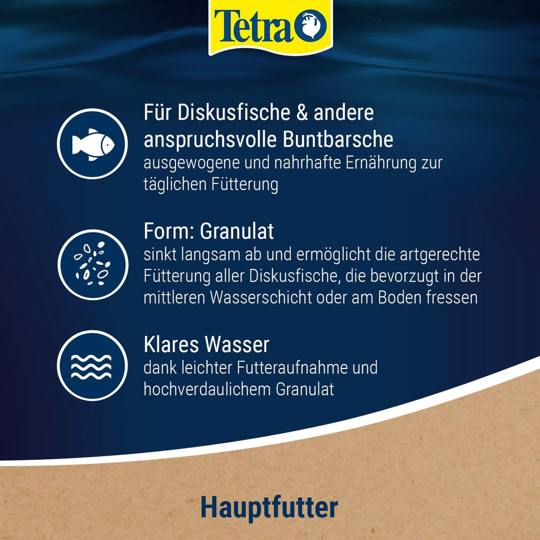 Tetra Discus Granules - Fischfutter für alle Diskusfische, fördert Gesundheit, Farbenpracht und Wach