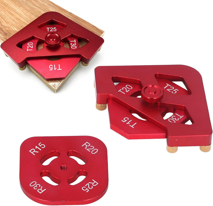 Frässchablone aus Aluminiumlegierung, Runde Ecke, Radius, Jig-Werkzeug-Set, Holzbearbeitungs-Fase, F