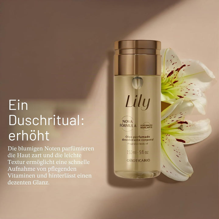 O Boticário Lily Parfümiertes Körperöl, Lotion für den Körper, spendet Feuchtigkeit und pflegt die H