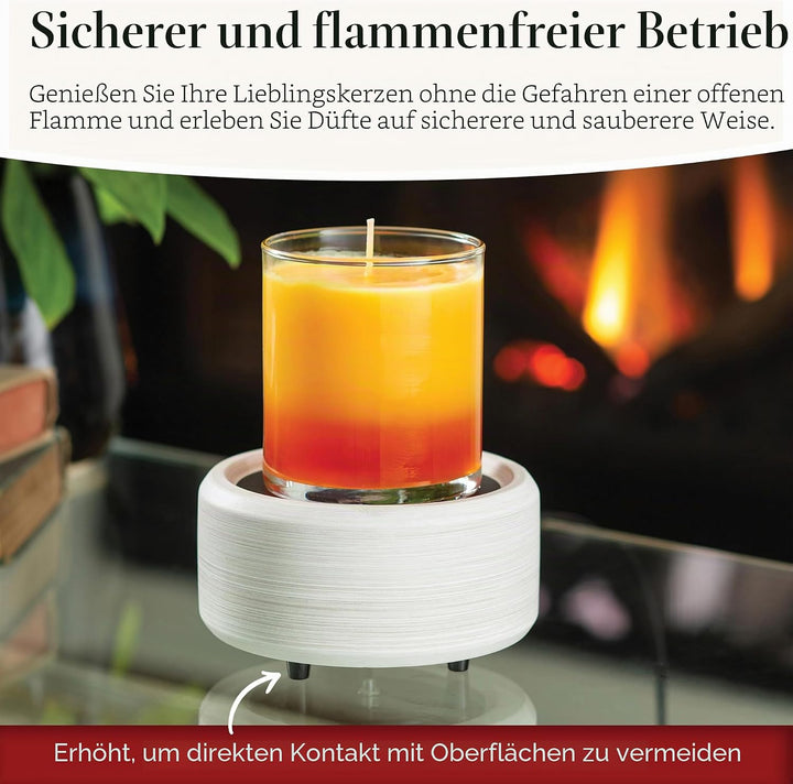 CANDLE WARMERS ETC 2in1 Kerzen- und Duftwärmer zum Erwärmen von Duftkerzen oder Wachsschmelzen und T