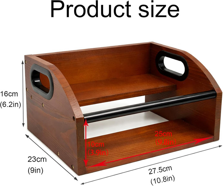 Kaffeesirup Organisationsständer 2 Stufig mit Metallstange Tragegriff, Kaffee Sirup Regal Organizer