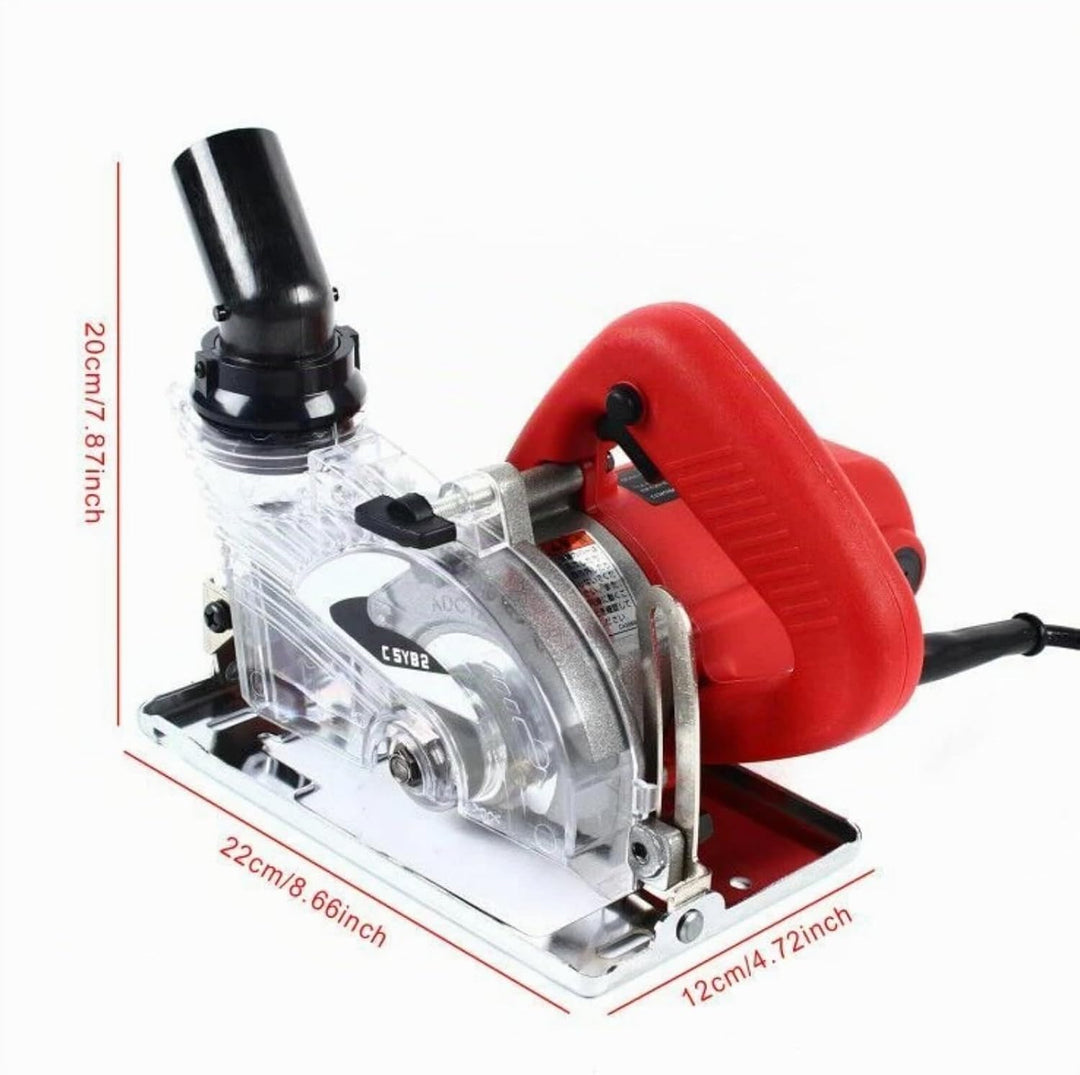 Mauernutfräse 1800W Staubfreie Schlitzfräse Wandfräse Schneidemaschine 18000r/min, 0-41mm Schnitttie