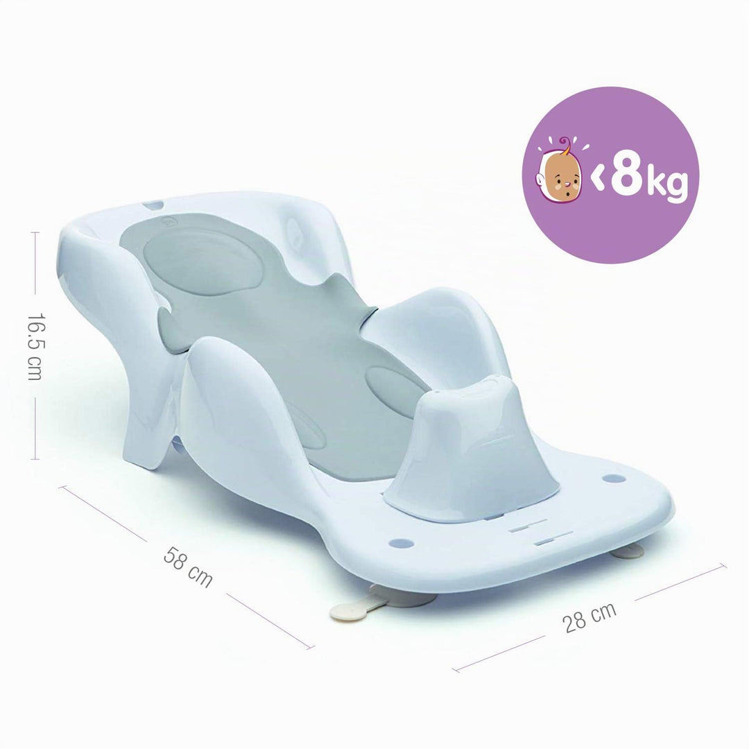 Tigex Collexion Babyliege für Badewanne, Perlgrau