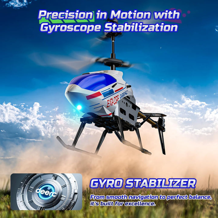 DEERC DE28 Hubschrauber Ferngesteuert,für Einsteiger,Indoor RC Helikopter Spielzeug mit LED-Beleucht