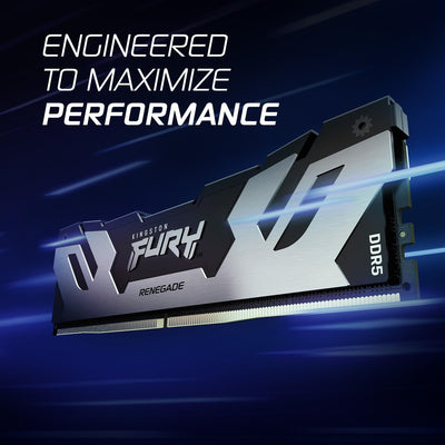 Kingston Fury Renegade DDR5 Silber/Schwarz XMP 16GB 6400MT/s CL32 DIMM Desktop Gaming Speicher - KF5