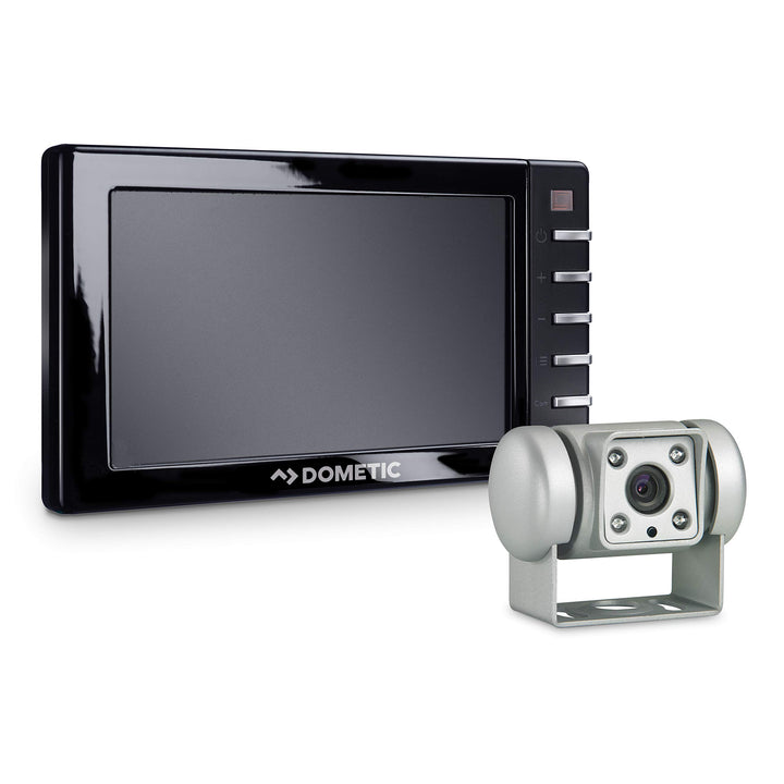 DOMETIC PerfectView RVS 545 Rückfahrvideosystem mit silberfarbener Farbkamera für die Konsole und 5"