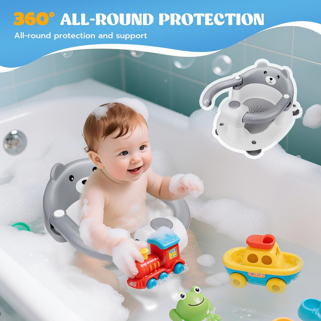 baby-badewannensitz Babybadsitz, stabiler Babybadsitz mit 4 Saugtaschen, tragbarer Badestuhl für Dus