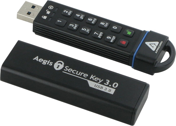 Apricorn 30 GB Aegis Secure USB 3.0 Flash Drive, schwarz 30 GB, 30 GB