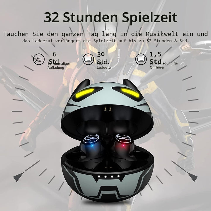 AMAFACE Kopfhörer für Kinder, niedliches Design, kabellose In-Ear-Kopfhörer für Kinder, Jungen, Erwa