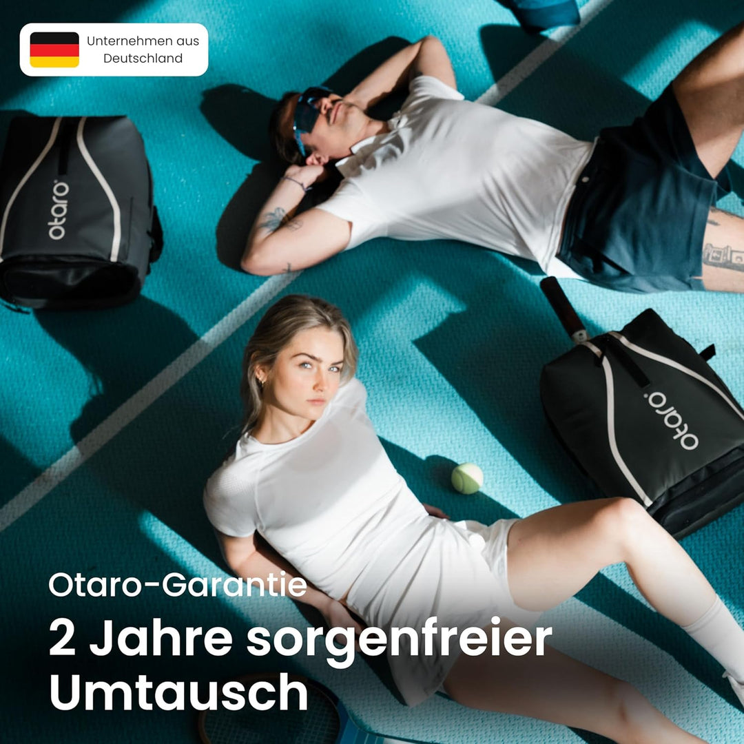 Otaro Tennisrucksack mit Schuhfach (Für 2 Tennisschläger) Inkl. Separierten Schuhfach & Schlägerschu
