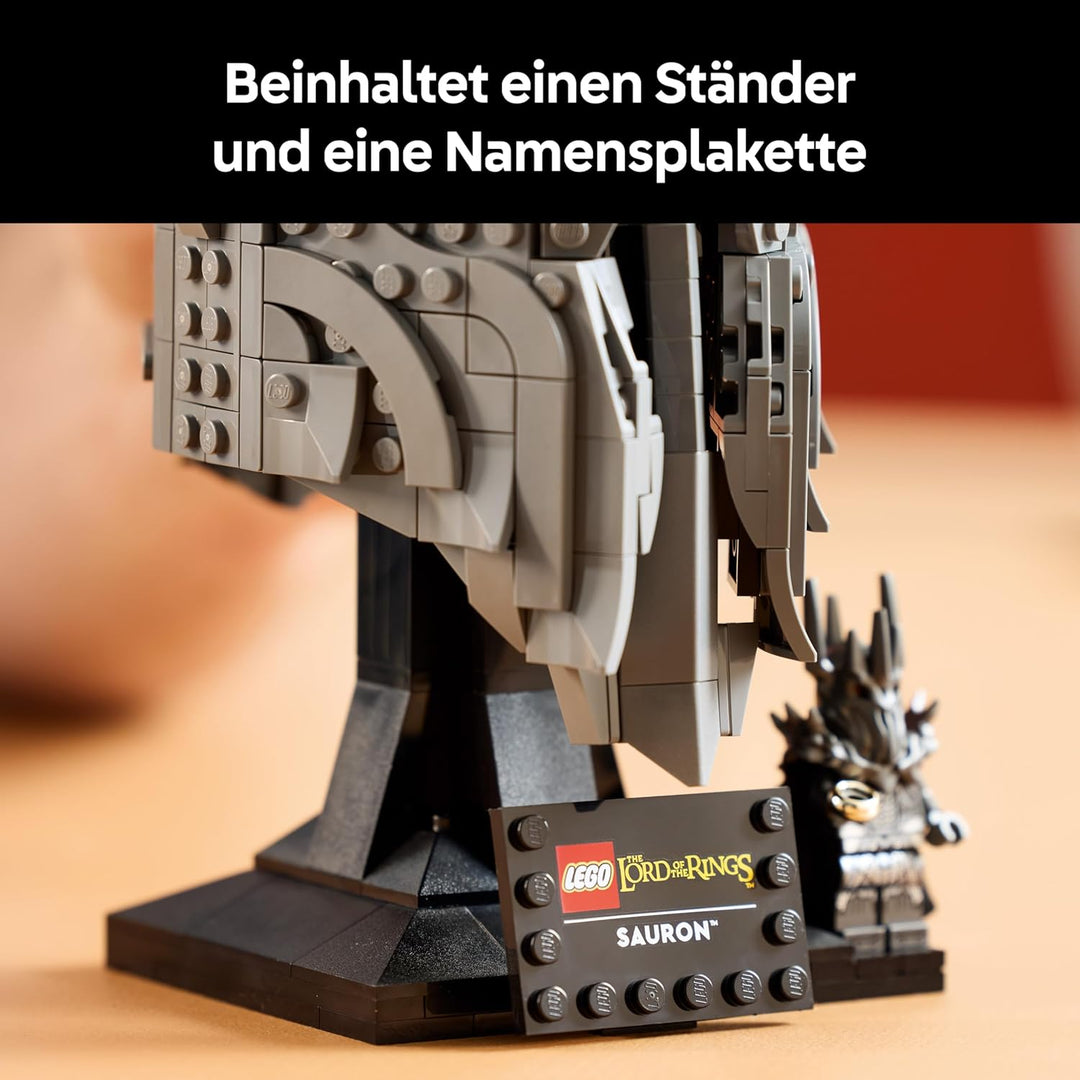 LEGO Icons Der Herr der Ringe: Saurons Helm - Modellbau für Erwachsene zum Ausstellen - inkl. dem Ei
