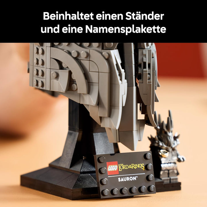LEGO Icons Der Herr der Ringe: Saurons Helm - Modellbau für Erwachsene zum Ausstellen - inkl. dem Ei