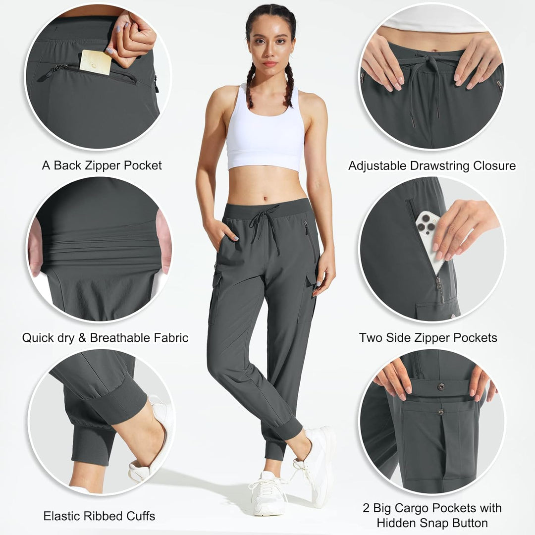 MOCOLY Damen Leichte Wanderhose Outdoor Trekkinghose Atmungsaktive Cargo Hose Kletterhose Outdoorhos
