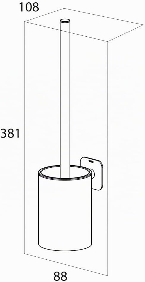 Tiger Colar Toilettenbürste zum Kleben, WC-Bürste mit Halter zur Wandmontage, Befestigung ohne Bohre