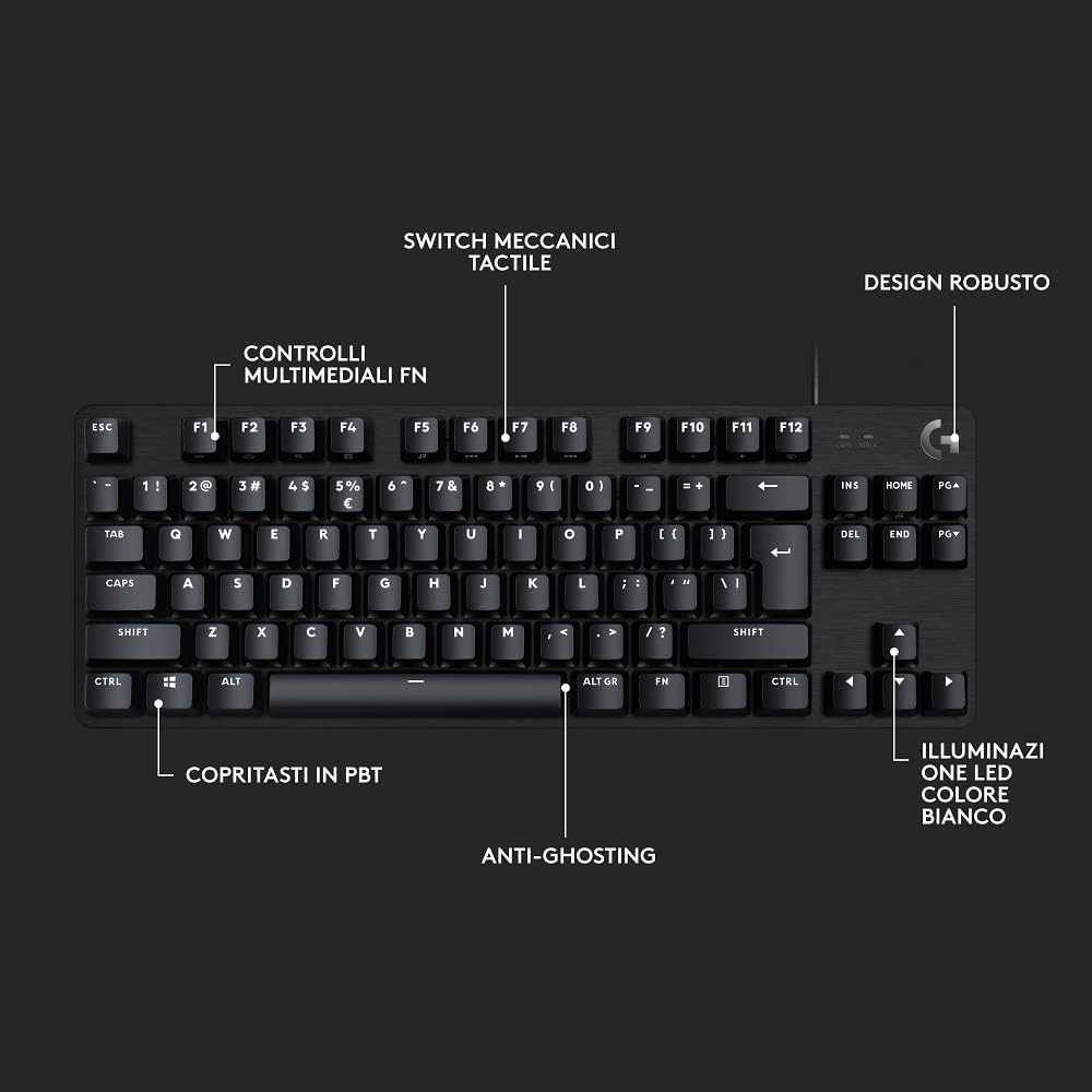 LOGITECH - GAMING DEVICES G413 TKL SE - Black - ITA - Central