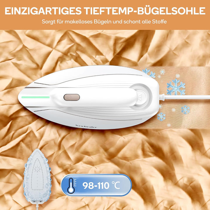 Newbealer Dampfbügeleisen, 1500W Bügeleisen, 5 Bar Dampfdruck, 250 ml Wassertank, max. 100 g/min Dam