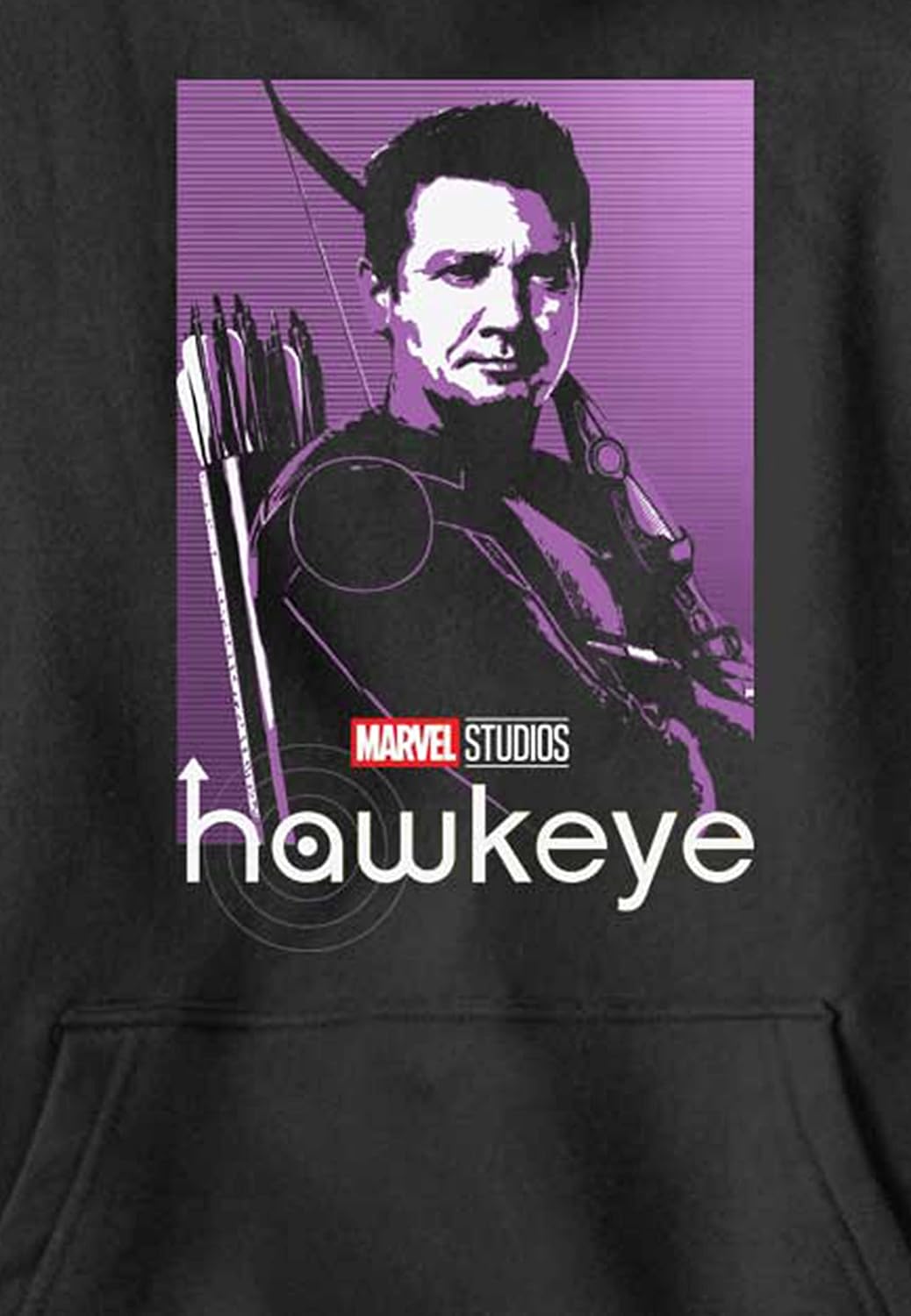 Marvel Jungen Hawkeye Hawkeye Poppin Kapuzenpulli, Schwarz, S