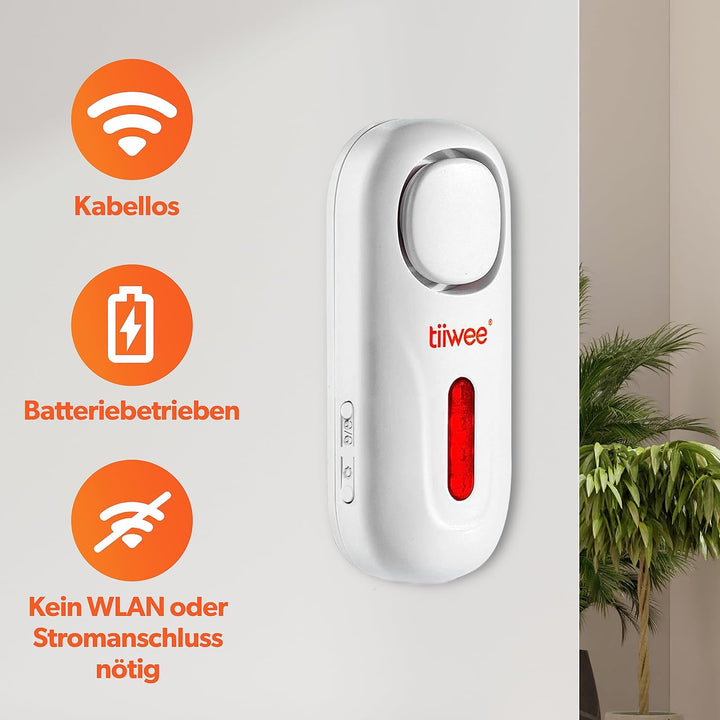 tiiwee A1 Alarmanlage fürs Haus - Fensteralarm Türalarm mit Fernbedienung - Alarmanlage Wohnung, mit