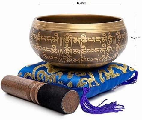 Tibetisches Klangschalen-Set – einfach zu spielen, authentisch handgefertigt für Meditation, Klangsc