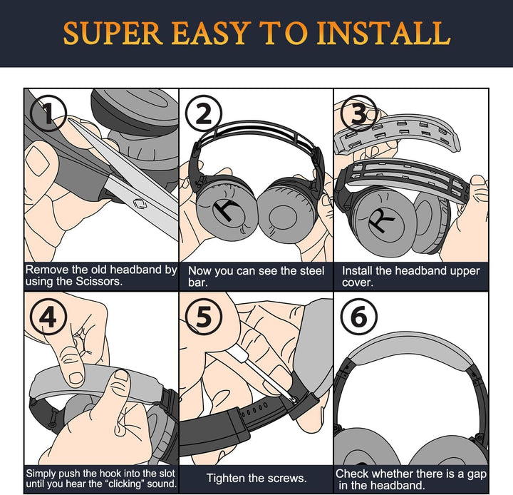 SOULWIT Ersatz Kopfband Headband für Bose QC35 &amp; QuietComfort 35 II (QC35 ii) Kopfhörer,DIY Stirnban