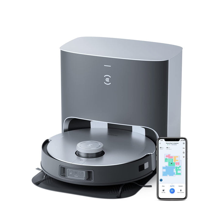 ECOVACS DEEBOT X1 PLUS Staubsaugerroboter mit Wischfunktion und automatischer Absaugstation, 5000pa