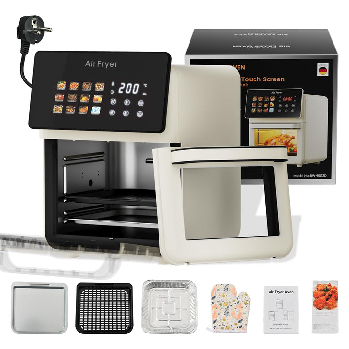 10L Grosser XL Pro Heissluftfritteusen-Ofen mit Grill-Kombination für,12-in-1 Smart-Konvektionsöfen,