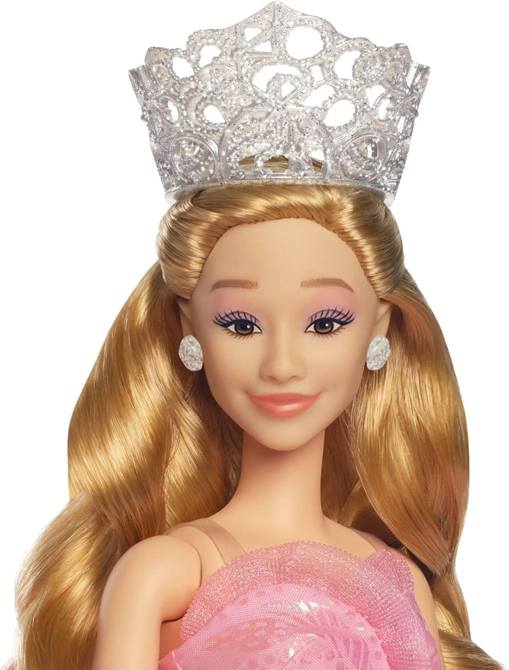Mattel Wicked Glinda Deluxe-Modepuppe und Accessoires, einschliesslich Krone und Zepter, vom Film in