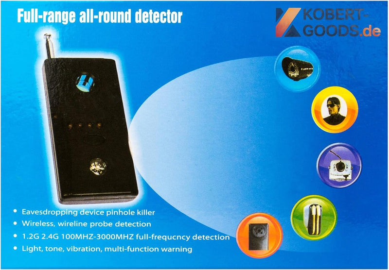 Schnurloser Wanzenfinder KG15 mit Kamera chip Reflektor Wanzensuchgerät Wireless Tap Detector Spionf