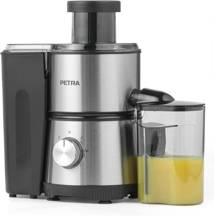 Petra PT4294VDEEU7 Zentrifugal Entsafter Elektrisch 4in1 Gemuse/Obst Saftmaschine,1L Mixbecher und F