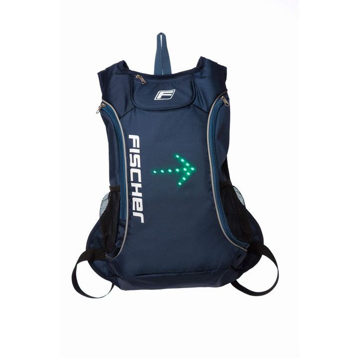 FISCHER Rucksack mit Blinkfunktion, für Fahrrad, E-Scooter, Roller & Freizeit, LED Blinker für mehr