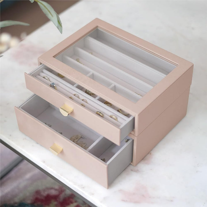 Stackers Blush Classic Jewellery Box Display Drawer Blush Pink, Blush Pink