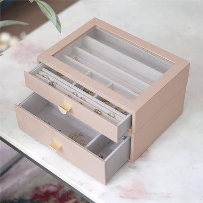 Stackers Blush Classic Jewellery Box Display Drawer Blush Pink, Blush Pink
