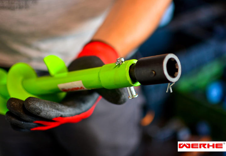 WERHE® Profi Bohrer, Erdbohrer für bohrmaschine 150 mm robust mit Stihl Adapter - Pfahlbohrer Brunne