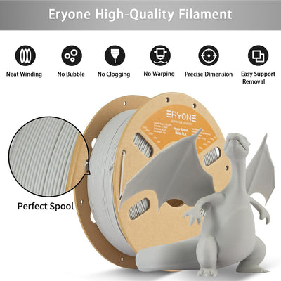 ERYONE High Speed Matte Filament PLA 1.75mm +/- 0.03mm, 3D Printing PLA Pro Filament Fit Most FDM Pr