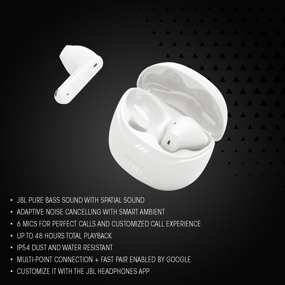 JBL Tune Flex 2, Kabellose Bluetooth-In-Ear-Ohrhörer mit Noise-Cancelling, 48 h Wiedergabezeit, IP54