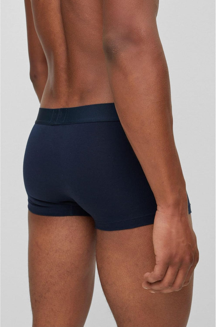 BOSS Herren Unterw�sche Unterhosen Trunk Cotton Stretch S -404 Dark Blue, S -404 Dark Blue