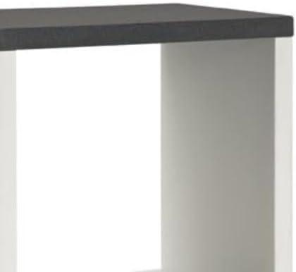 HAKU Möbel Regal, MDF, granitoptik-weiss, B 43 x T 30 x H 84 cm Granitoptik-weiss B 43 x T 30 x H 84