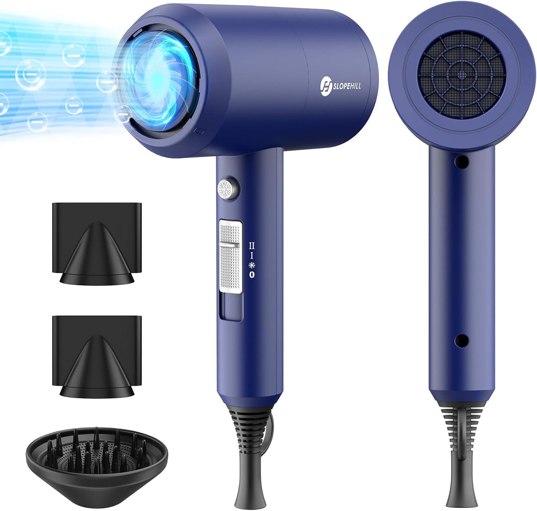 Ionen Föhn AC Motor 1800W Haartrockner, Slopehill Schnelltrocknen Hair Dryer, Haarfön mit Heiss-/Kal