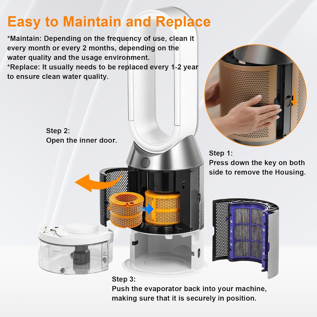 Dyson Filter für Dyson Luftreiniger Humidify+Cool PH01 PH02 PH03 PH04 PH3A, Aktivkohle Ersatzfilter