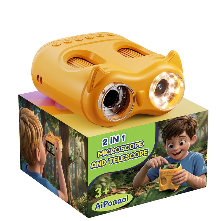 1000X Digital Mikroskop für Kinder Pocket: 2-in-1 Lupe und Teleskop - Geschenk für Jungen Mädchen ab