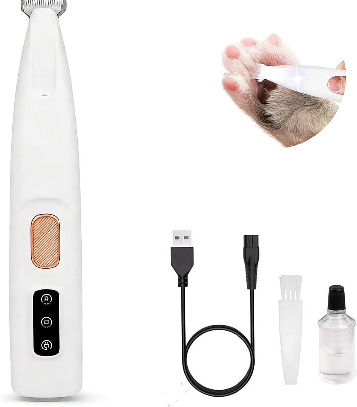 Hundeschermaschine mit LED-Licht, Pfotentrimmer für Hunde, USB Wiederaufladbarer Hund Pfoten Trimmer
