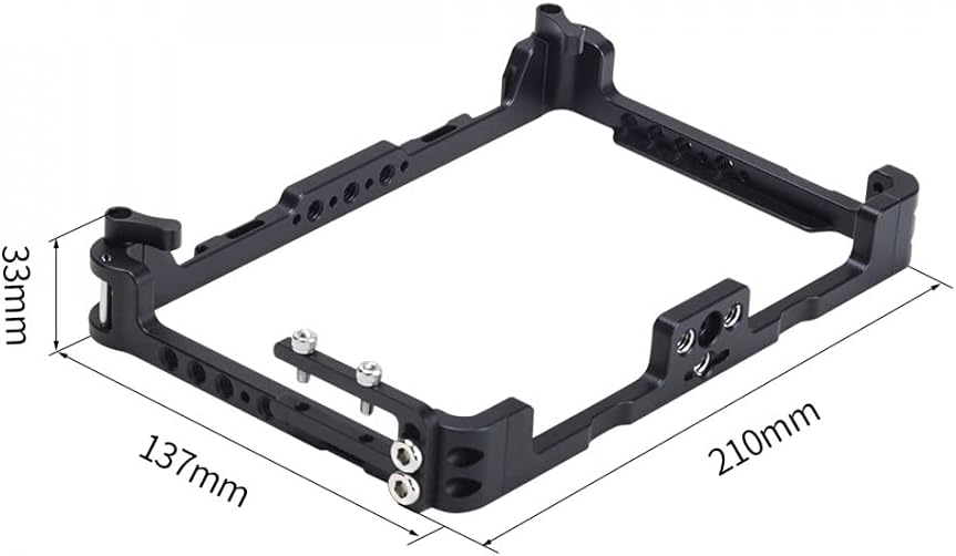 Nitze 17,8 cm (7 Zoll) Feldmonitorkäfig mit Sonnenblende und Kabelklemme, kompatibel mit Feelworld F