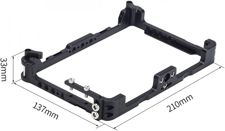 Nitze 17,8 cm (7 Zoll) Feldmonitorkäfig mit Sonnenblende und Kabelklemme, kompatibel mit Feelworld F