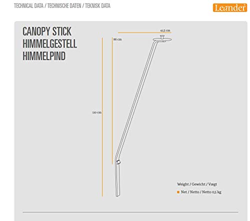 Leander Himmelgestell - whitewash + Himmel (Schleier) dusty blue