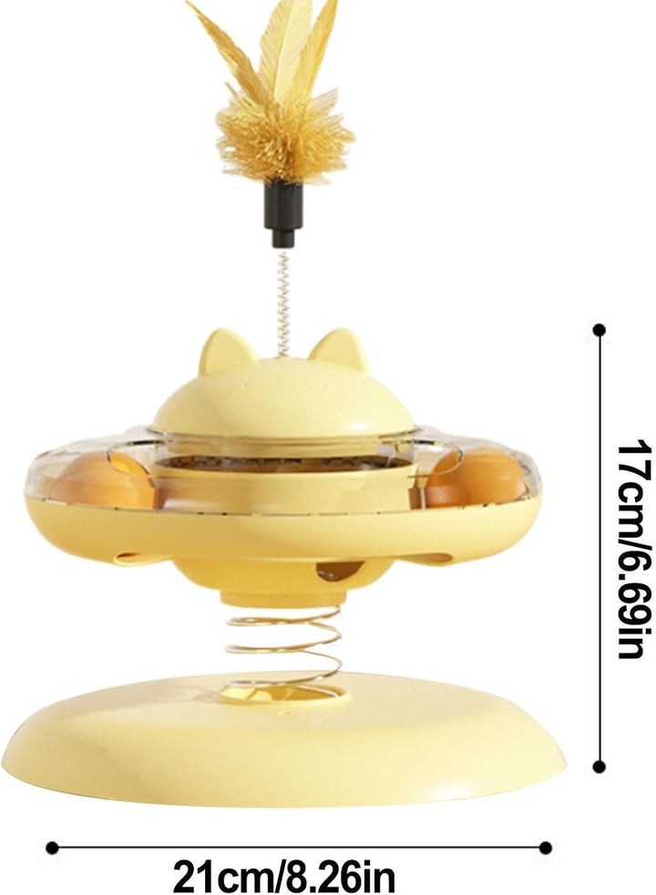 Treat Dispensing Cat Toy - Rutschfester Balltrack Futterspender Automat | Interaktiver Futter Automa