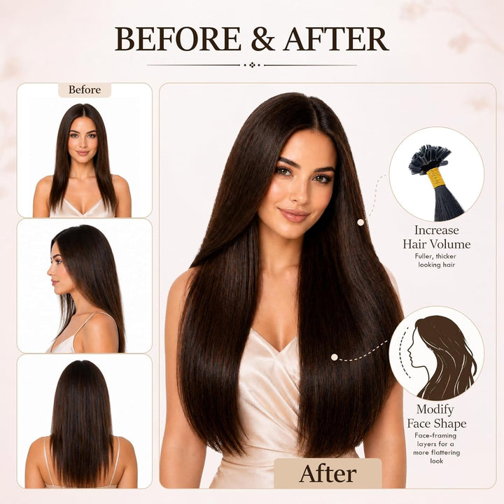 Rich Choices U Tip Bonding Haarverlängerung Echthaar Extensions keratin bondings Extensions Echthaar