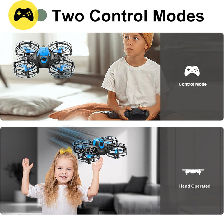 4DRC V18 Mini Drohne für Kinder Anfänger,RC Quadcopter mit 2Akkus Lange Flugzeit,Automatische Höhenh