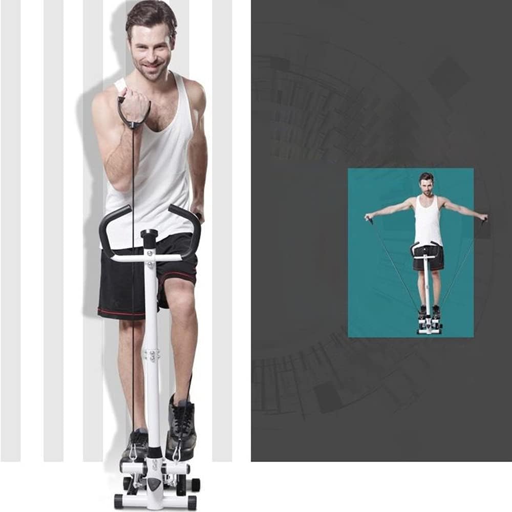 Stepper für Zuhause, Up-Down Swing Stepper mit Power Ropes, Stepper Hometrainer mit LCD Display, Tra